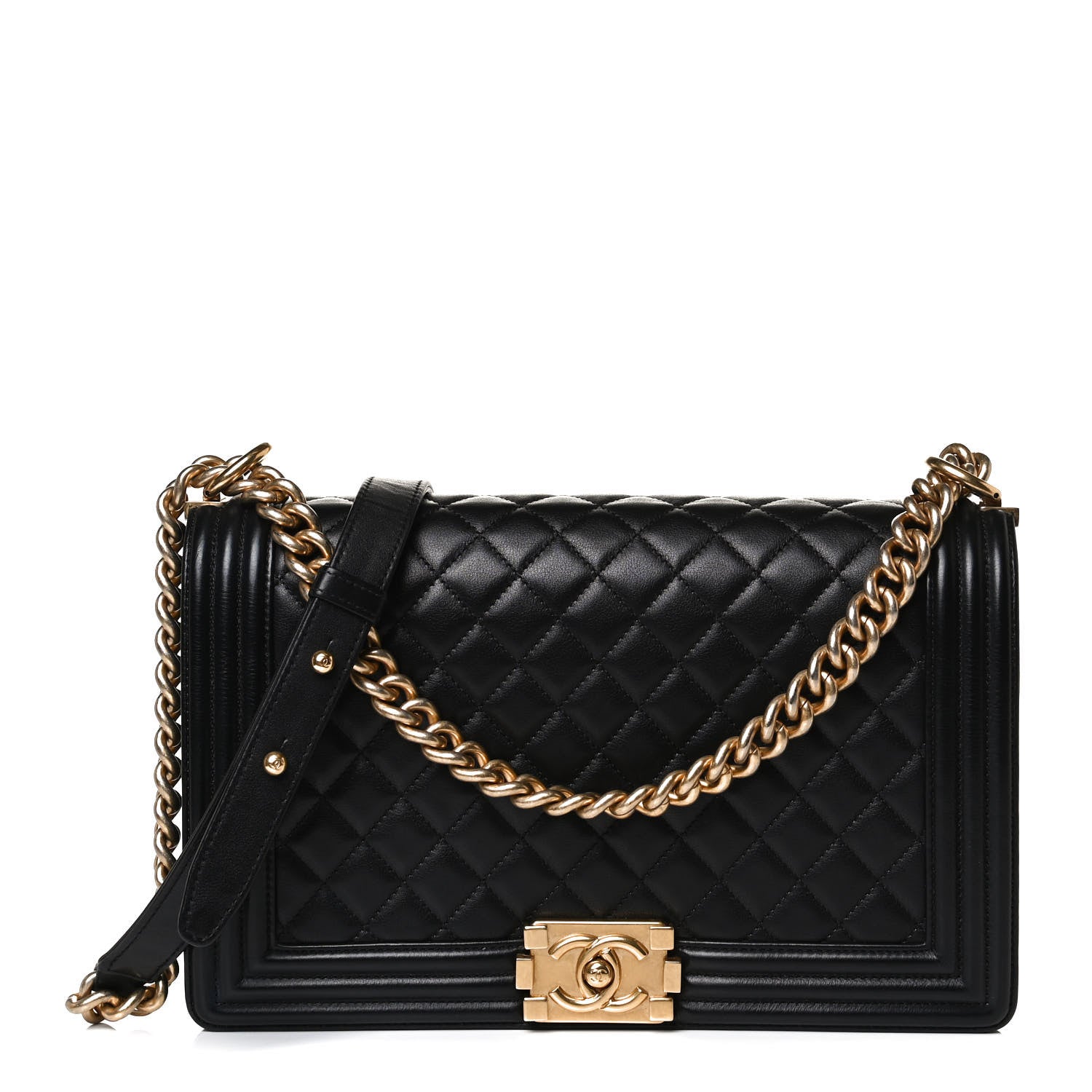 Chanel Calfskin Quilted New Medium Boy Flap Black 1 of 15