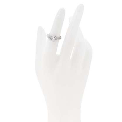 Van Cleef & Arpels Platinum Diamond .30ct Couture Solitaire Ring 50 5.25 2 of 6