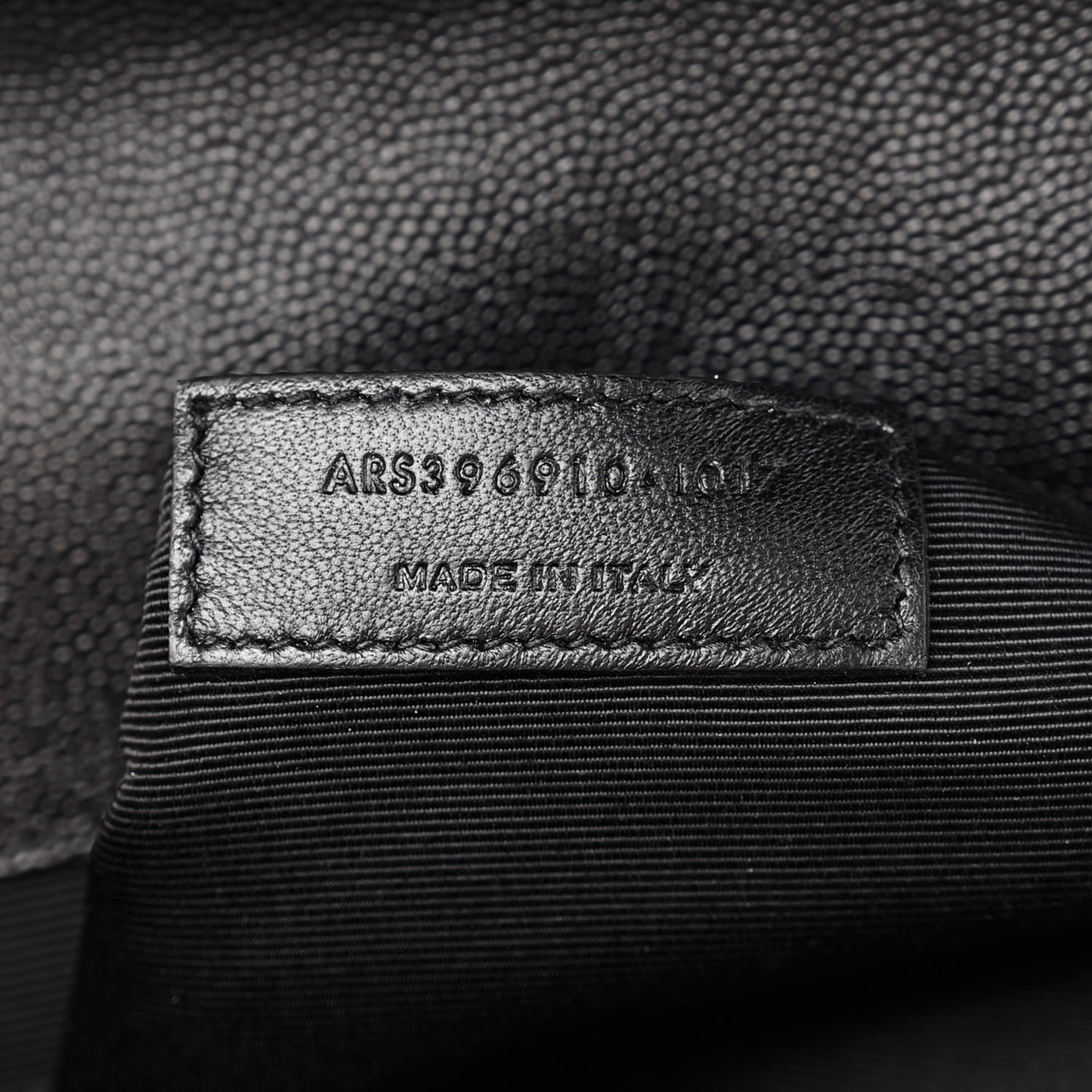 Grain De Poudre Textured Mixed Matelasse Large Triquilt Monogram Satchel Black