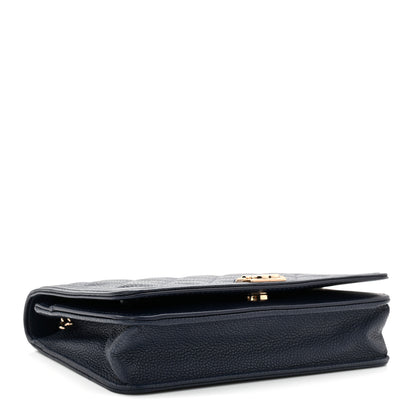 Chanel Caviar Quilted Boy Wallet On Chain WOC Navy 4 of 12