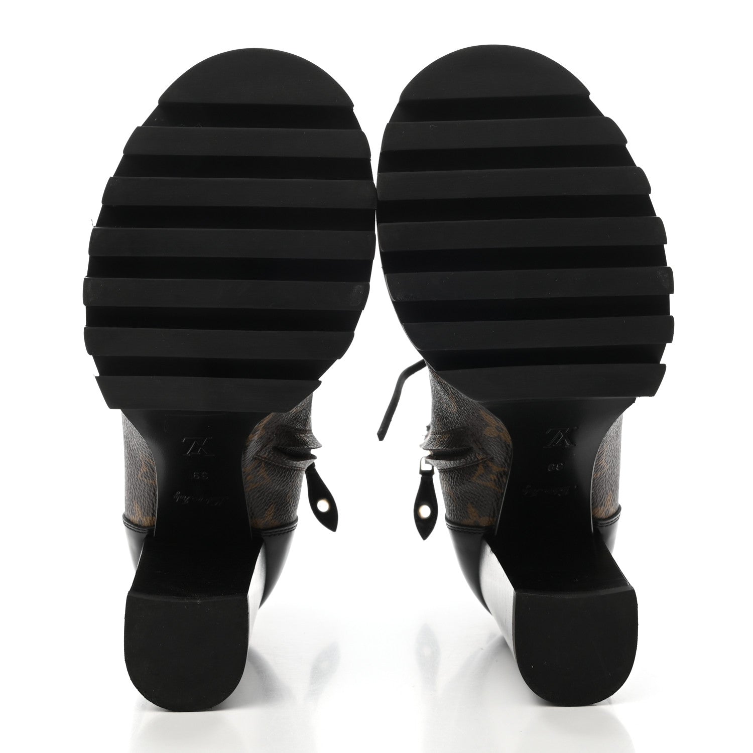 Louis Vuitton Patent Calfskin Monogram Star Trail Ankle Boots 39 Black 5 of 8