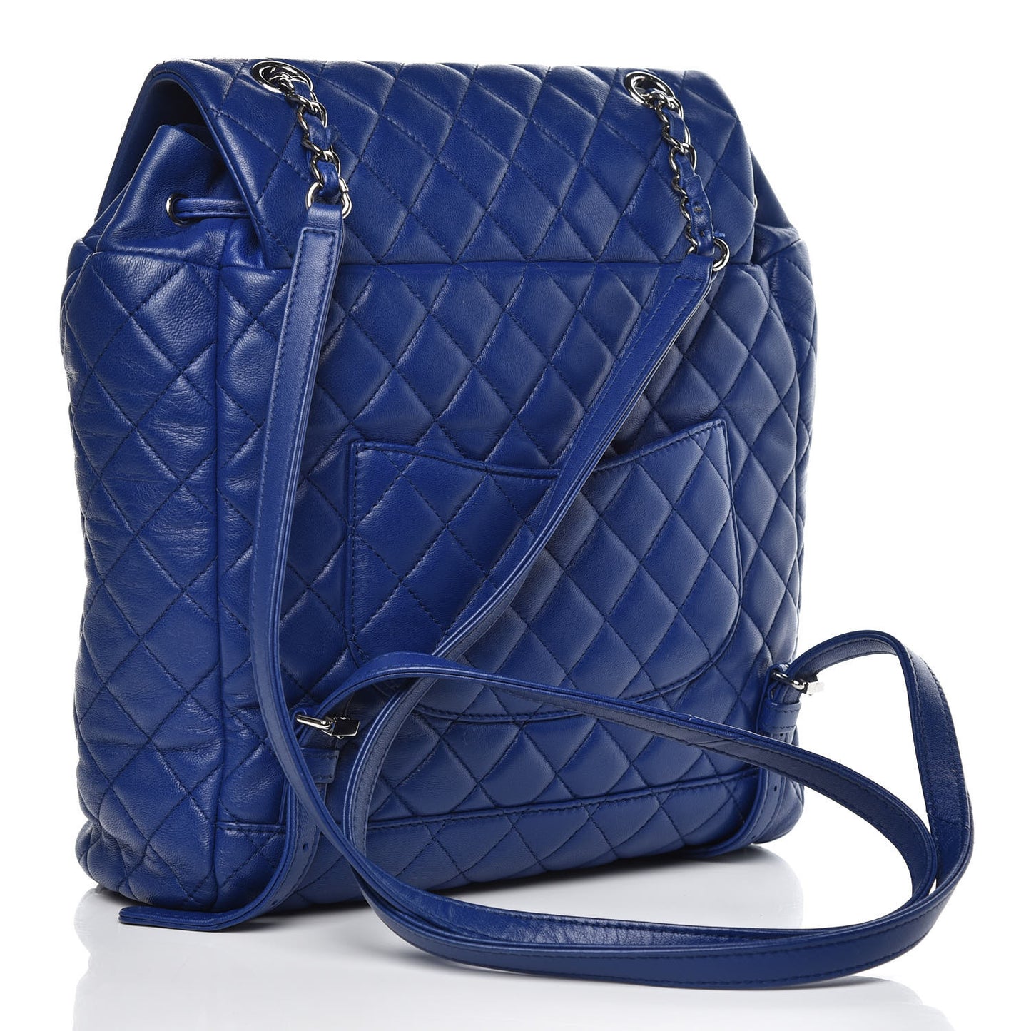 Lambskin Quilted Large Urban Spirit Backpack Blue