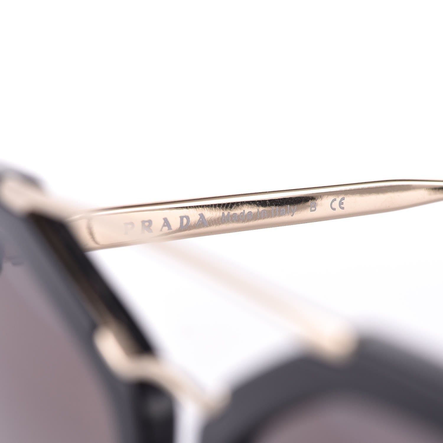 Prada Acetate Metal Cinema Sunglasses SPR 12Q Black 6 of 7