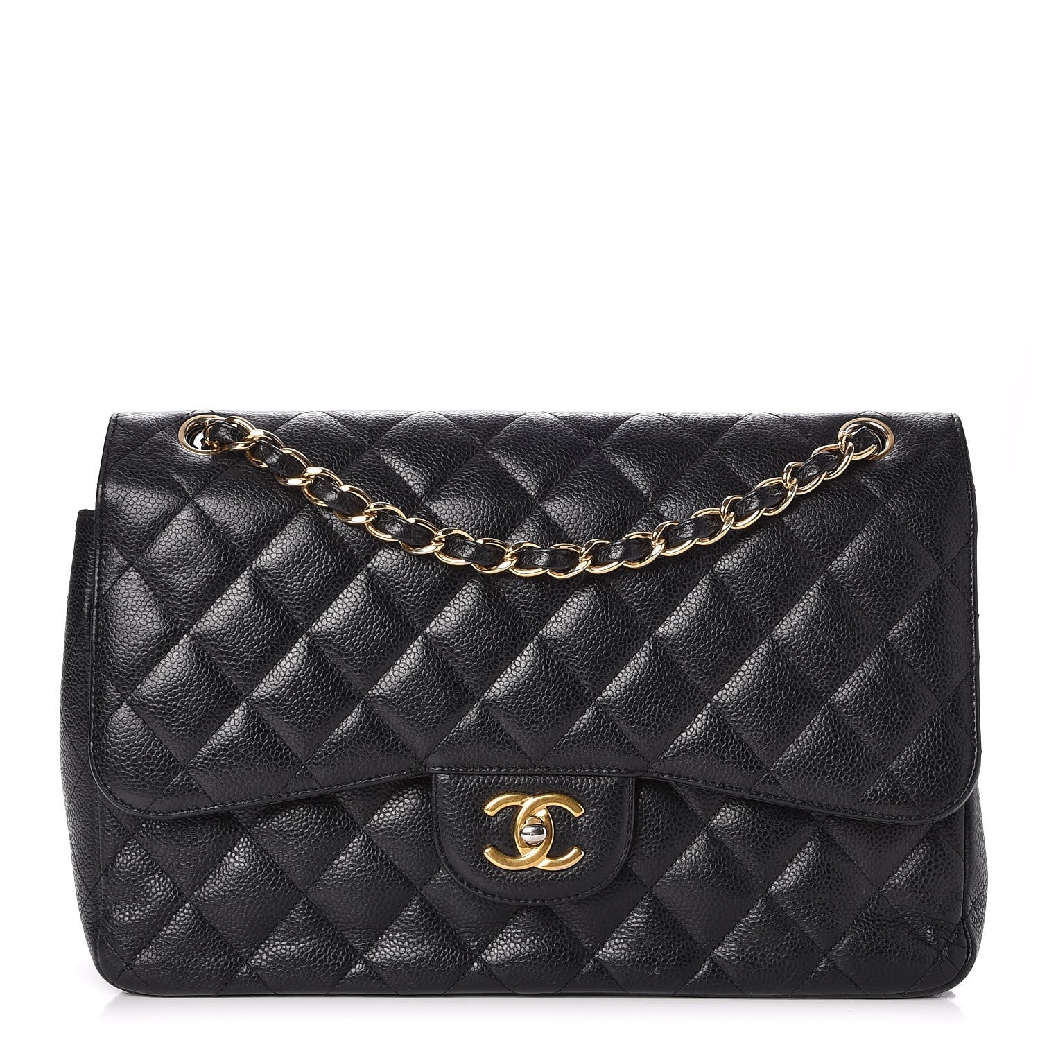 Chanel Caviar Quilted Jumbo Double Flap Black 1 of 8