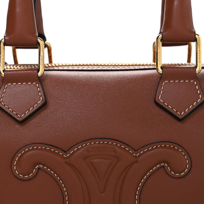 Celine Smooth Calfskin Triomphe Small Boston Bag Tan 9 of 11