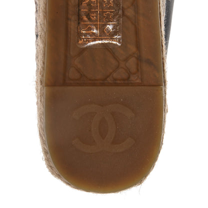 Chanel Lambskin CC Espadrilles 36 Dark Navy 7 of 9