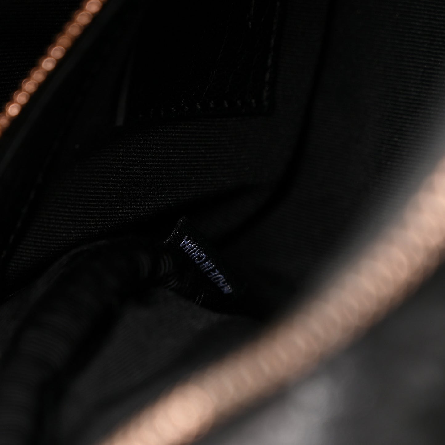 Pebbled Lambskin Mini Rockie Black Rose Gold Hardware