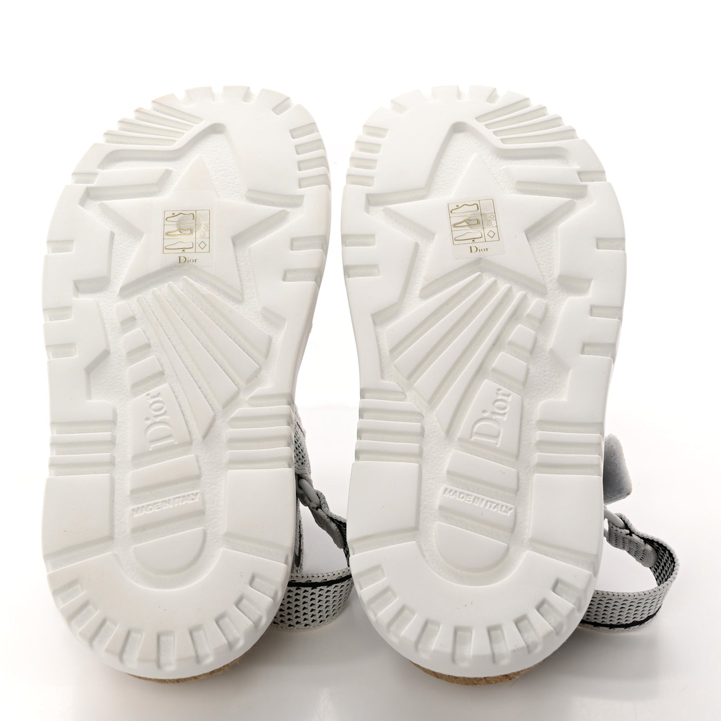 Technical Knit Jute Dioract 10mm Sandals 36 White Black