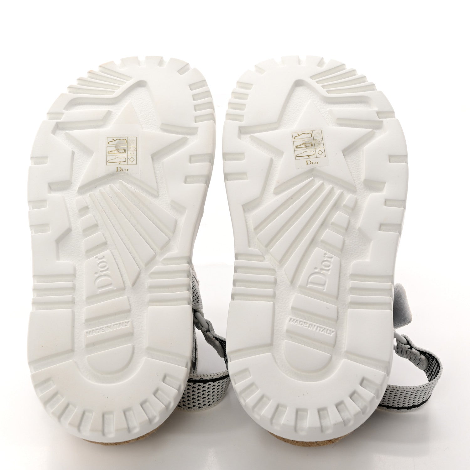 Christian Dior Technical Knit Jute Dioract 10mm Sandals 36 White Black 5 of 11