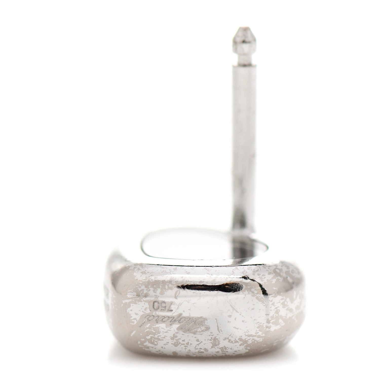 Chopard 18K White Gold Happy Diamonds Icons Heart Earrings 6 of 7