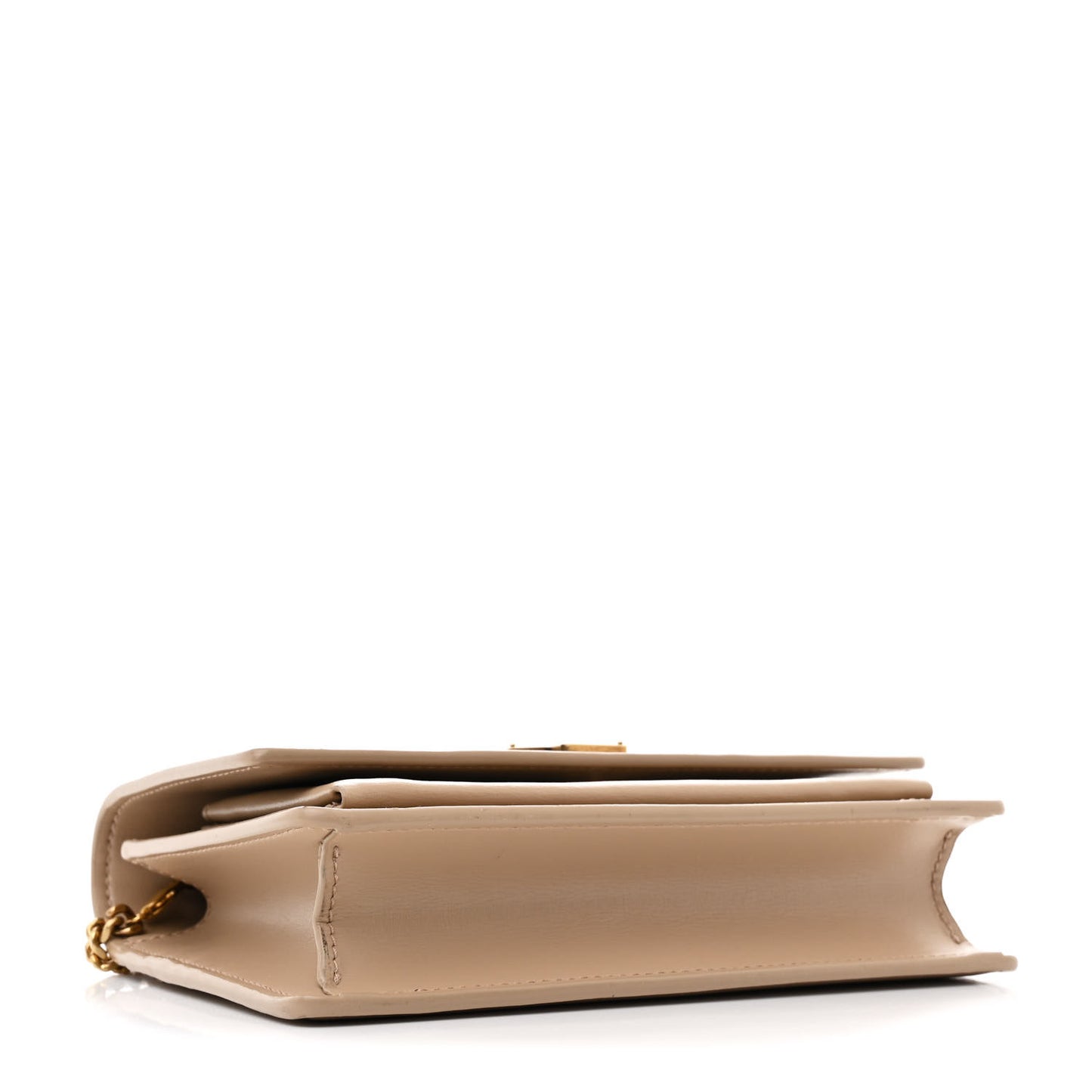 Calfskin Monogram Sunset Chain Wallet Dark Beige