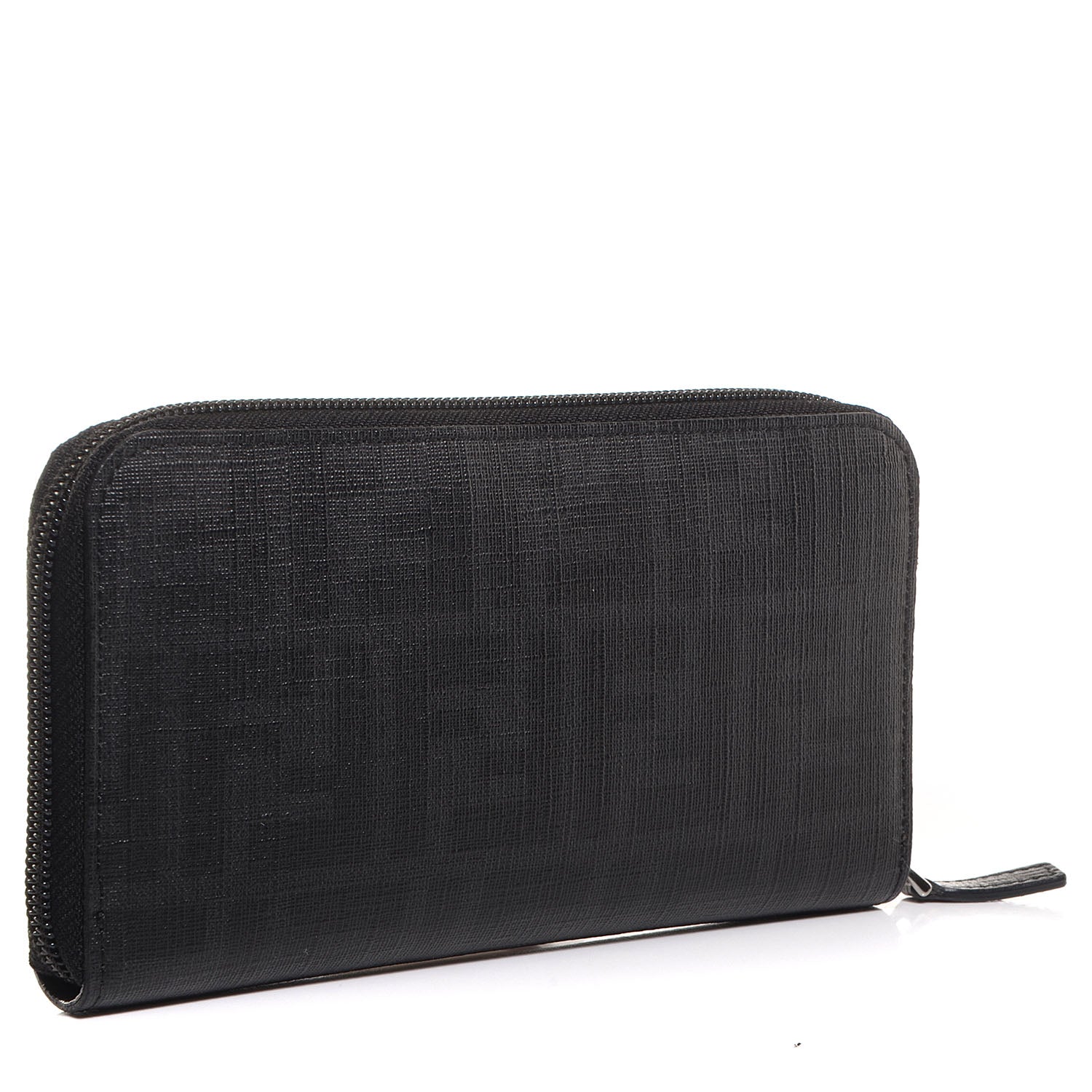Fendi Zucca Spalmati Zip Around Wallet Black 3 of 9