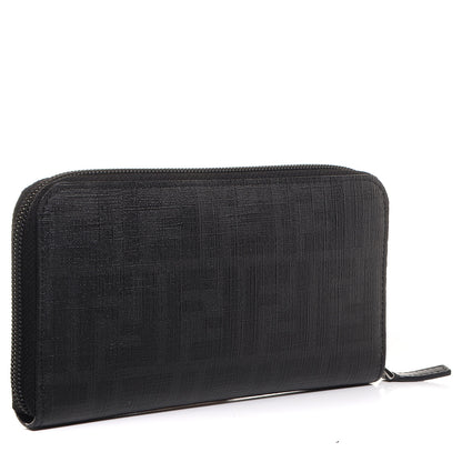 Fendi Zucca Spalmati Zip Around Wallet Black 3 of 9