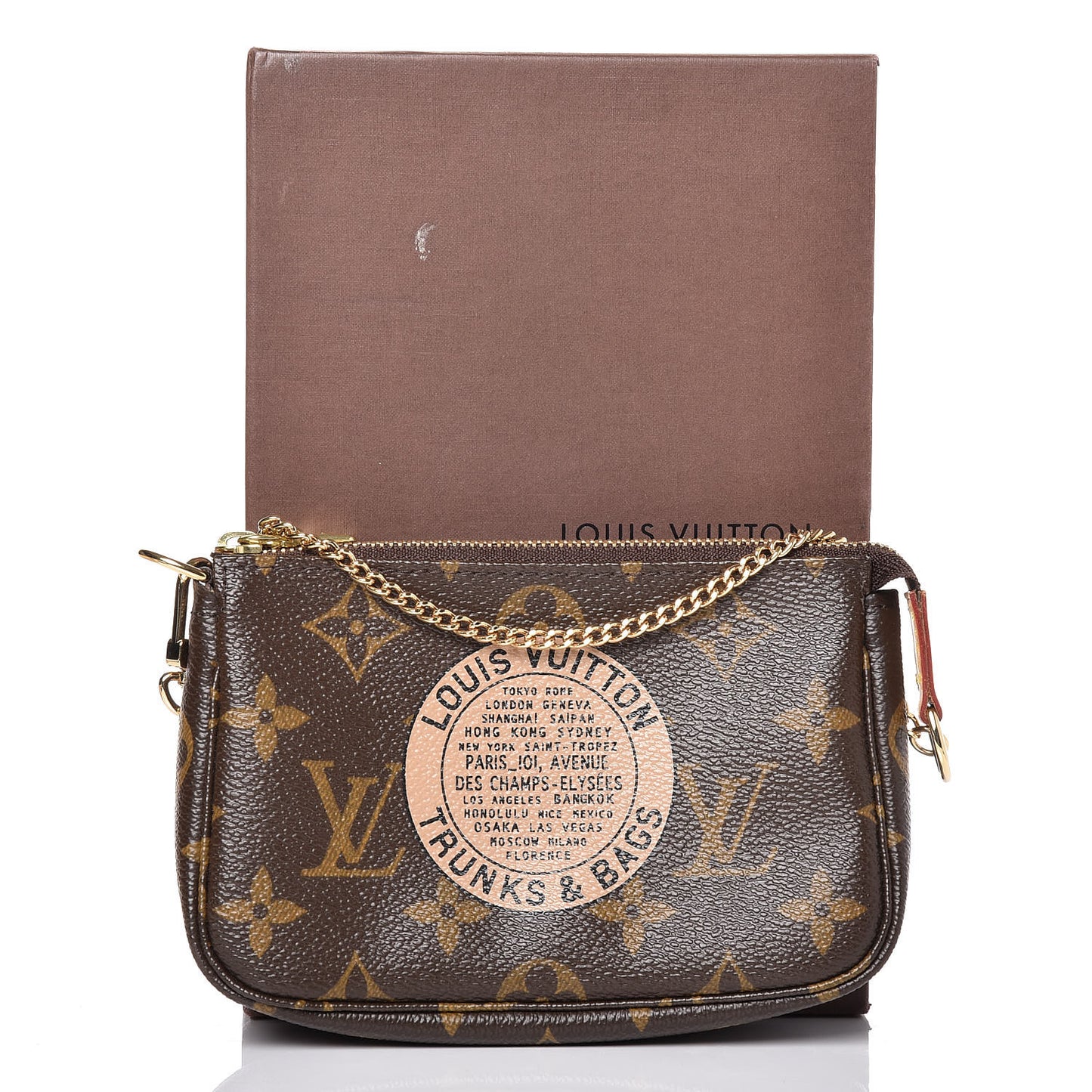 Monogram Complice Trunks and Bags Mini Pochette Accessories Beige