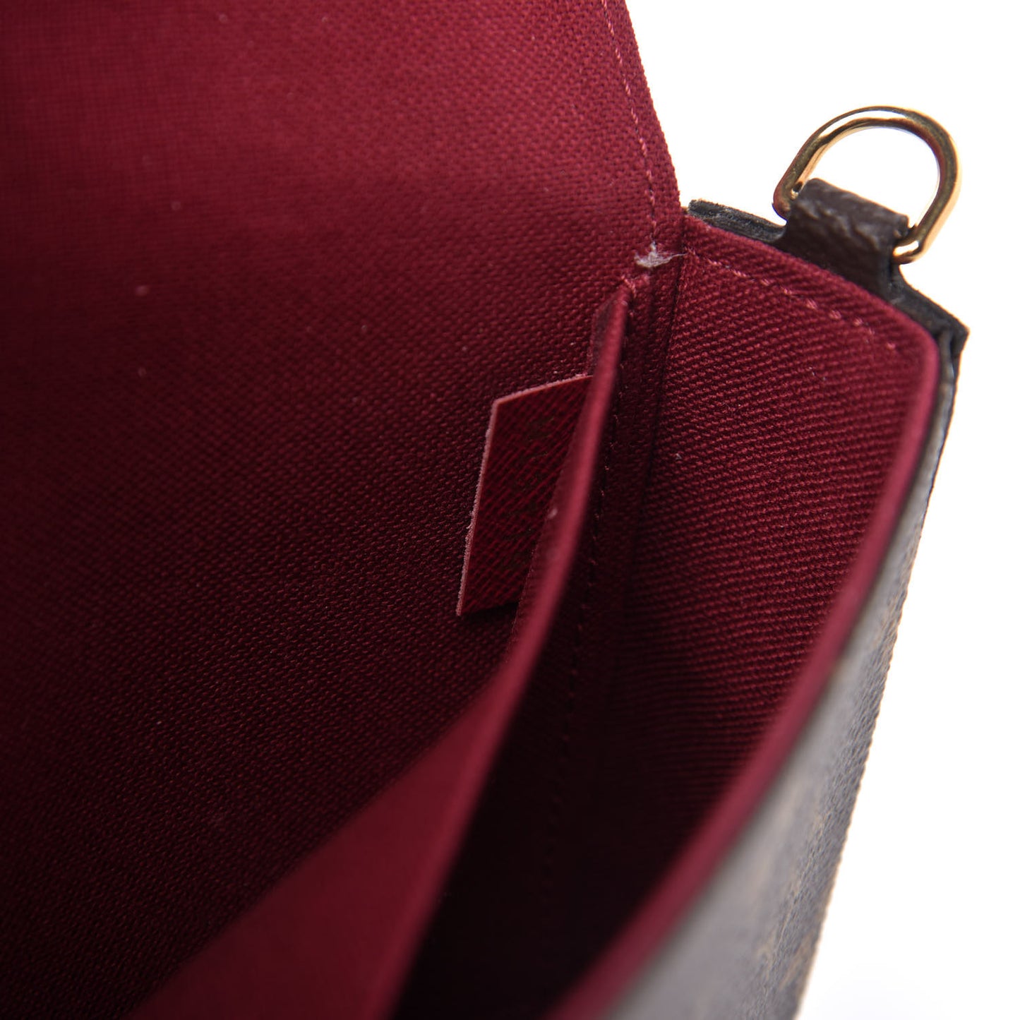Monogram Pochette Felicie Chain Wallet Fuchsia