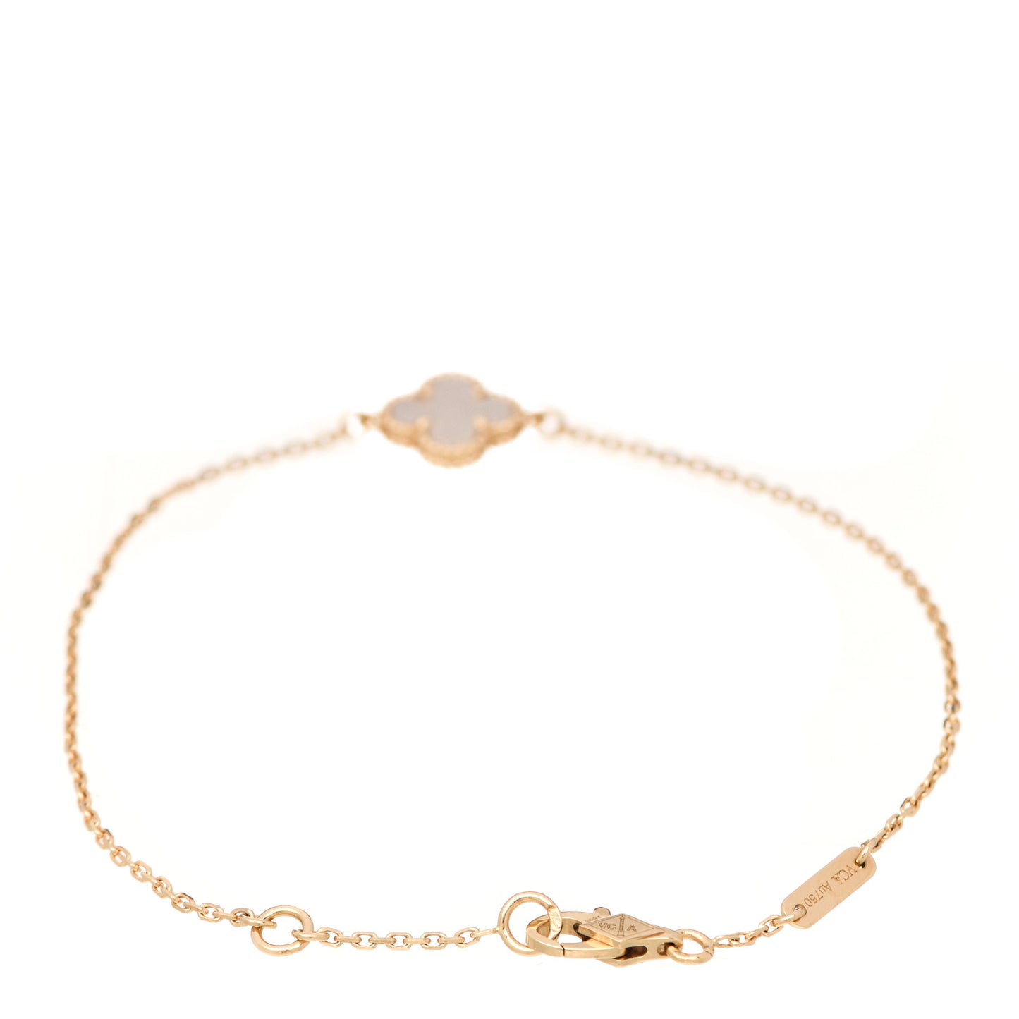 18K Yellow Gold Mother of Pearl Sweet Alhambra Bracelet
