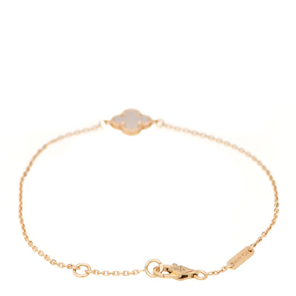 Van Cleef & Arpels 18K Yellow Gold Mother of Pearl Sweet Alhambra Bracelet 2 of 6