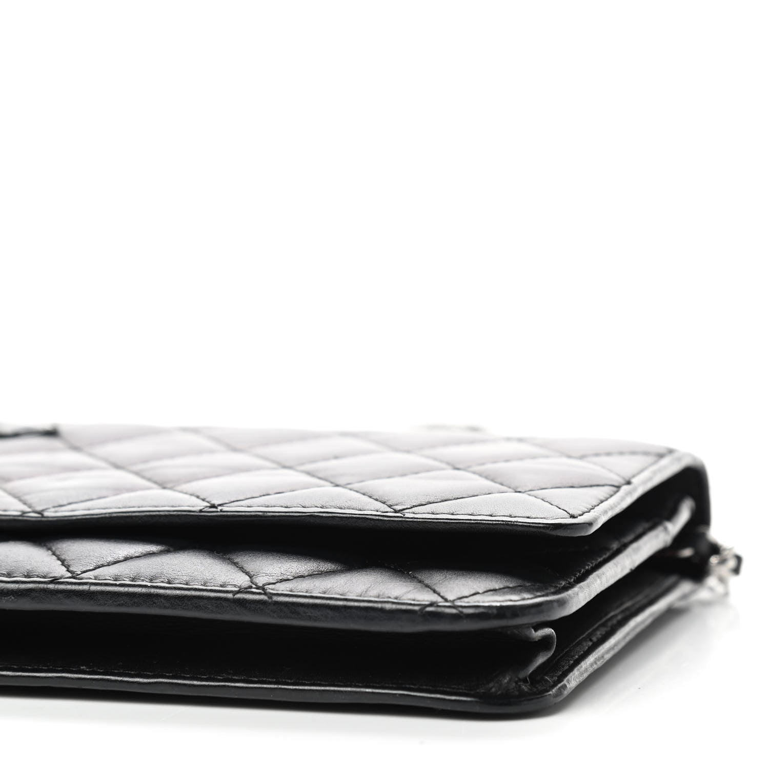 Chanel Calfskin Quilted Cambon Wallet On Chain WOC Black 9 of 10