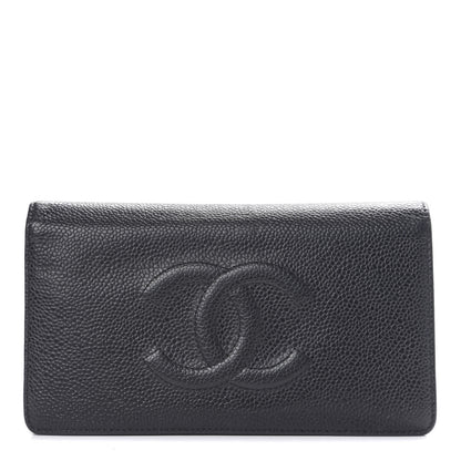Chanel Caviar Timeless CC Yen Wallet Black 1 of 8