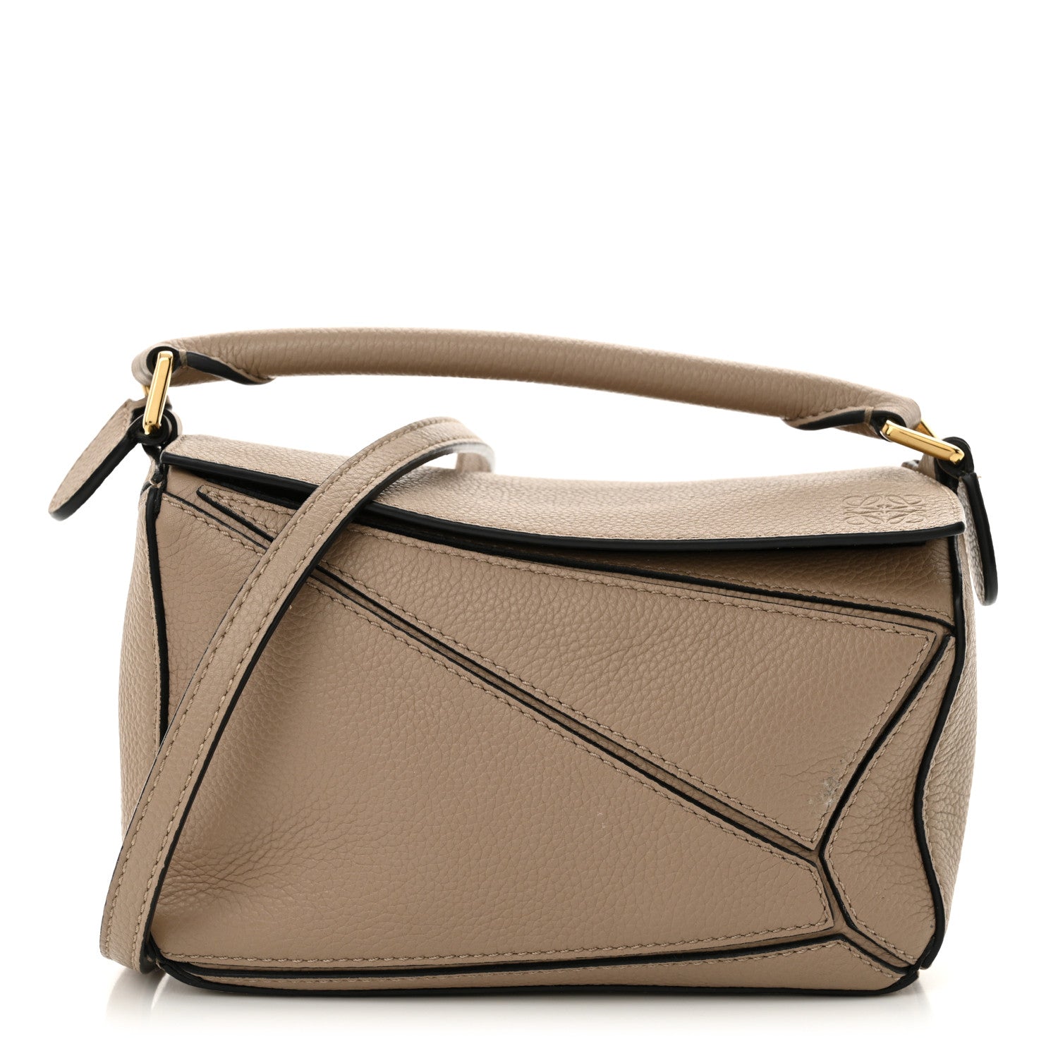 Loewe Grained Calfskin Mini Puzzle Bag Sand 1 of 13