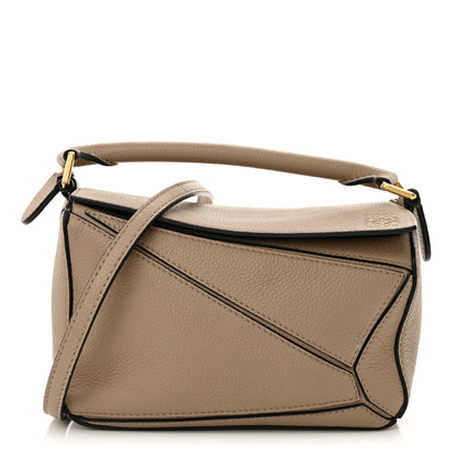 Loewe Grained Calfskin Mini Puzzle Bag Sand 1 of 13