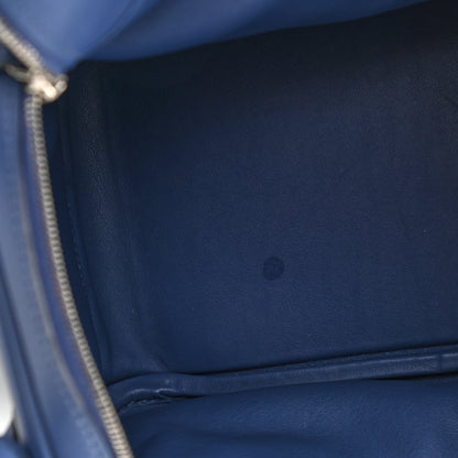 Hermes Swift Epsom Lindy 26 Tressage De Cuir Bleu Brighton Capucine Bleu Saphir 10 of 11
