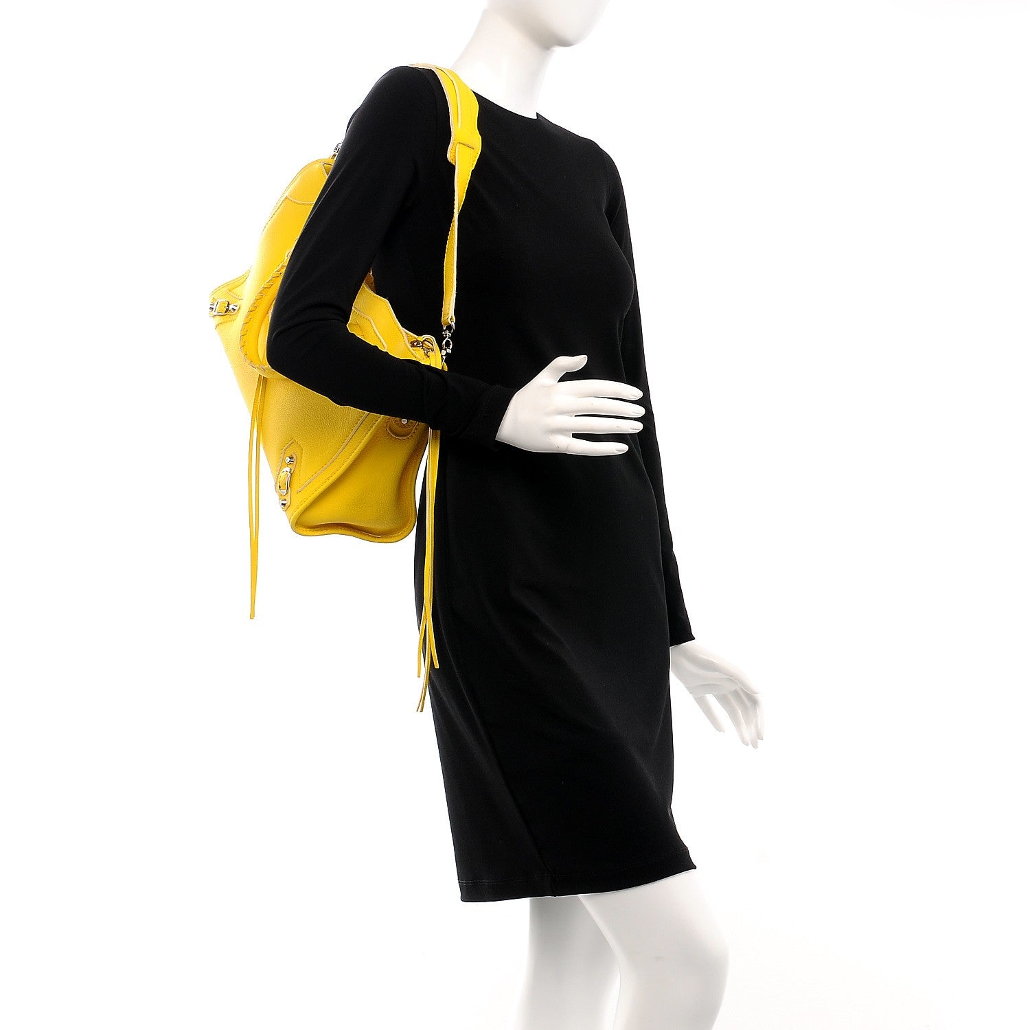 Balenciaga Supple Grained Calfskin Classic Silver Hardware Highlight City Jaune Soleil 3 of 10