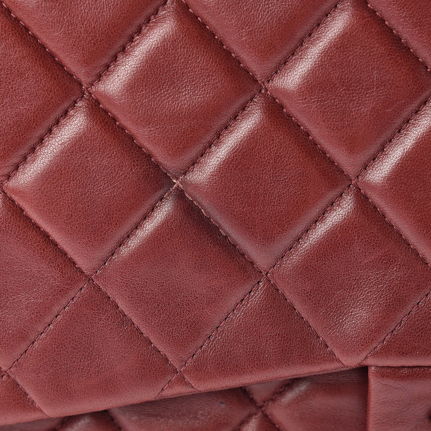 Lambskin Quilted Jumbo Single Flap Dark Red
