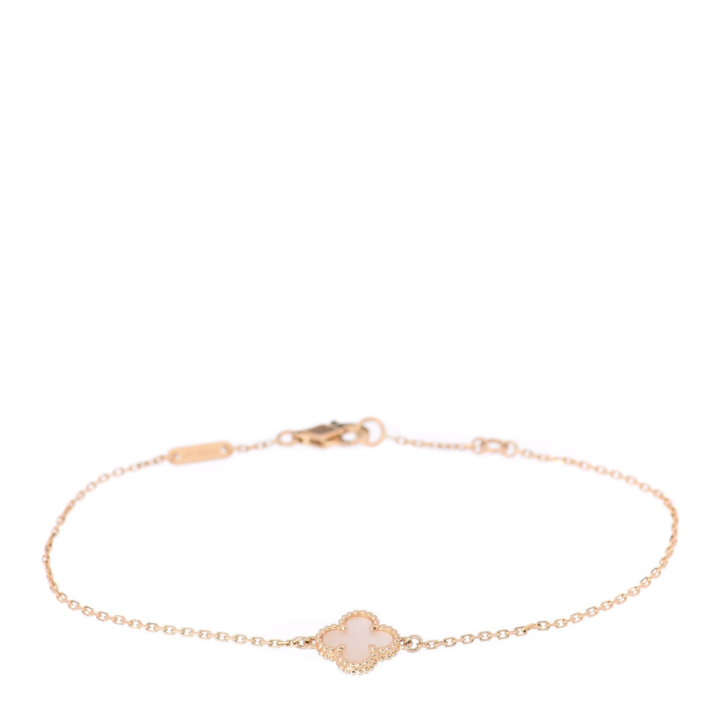 18K Yellow Gold Mother of Pearl Sweet Alhambra Bracelet