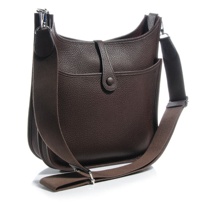Hermes Taurillon Clemence Evelyne III PM Chocolate 3 of 8