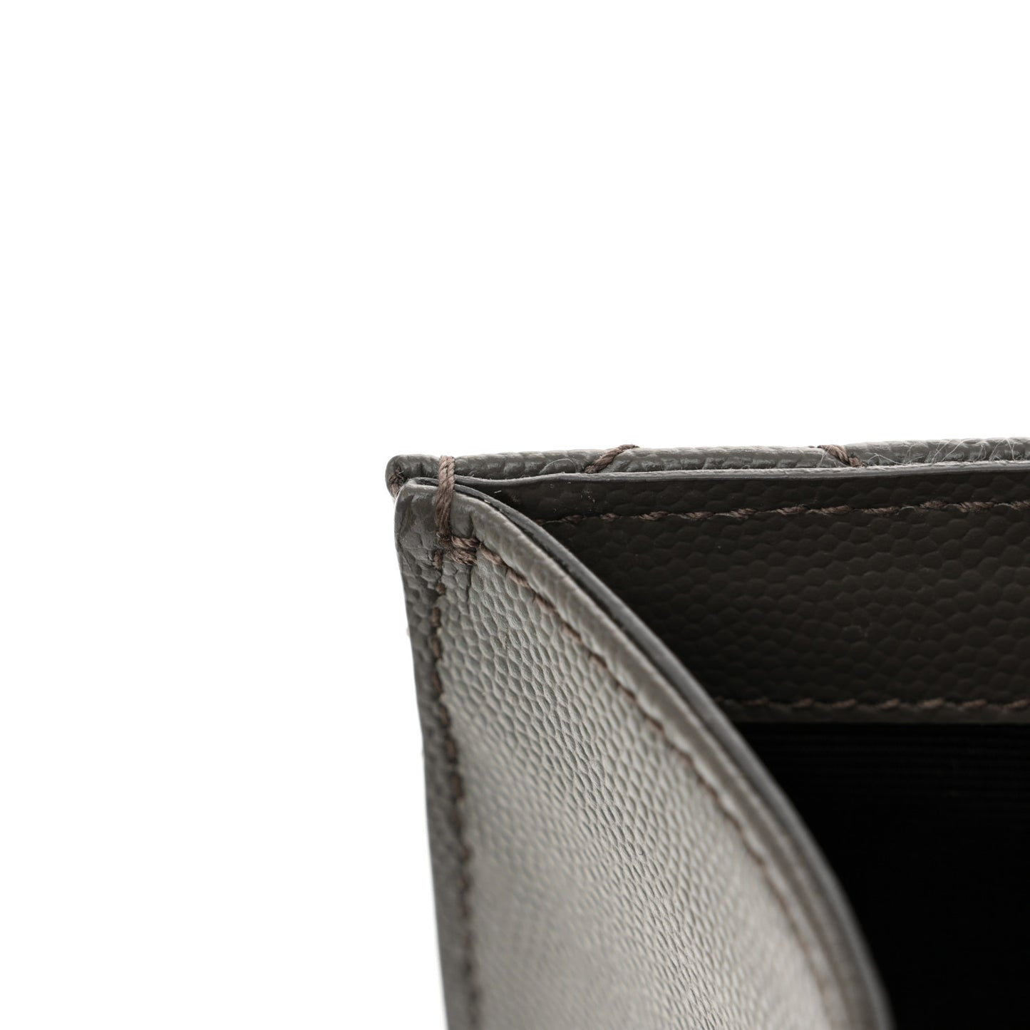 Grain De Poudre Textured Mixed Matelasse Medium Triquilt Monogram Satchel Earth
