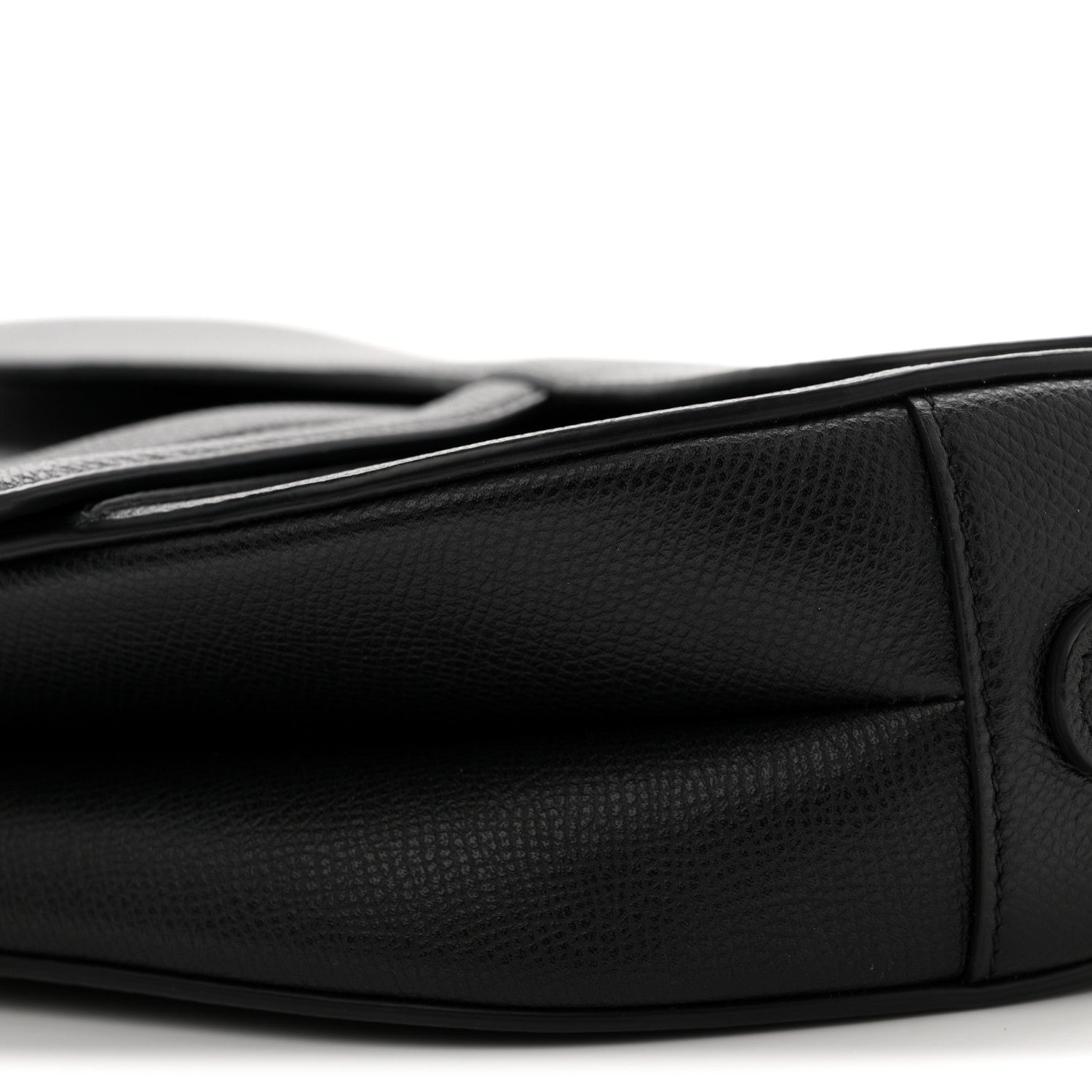 Christian Dior Grained Calfskin Saddle Bag Black 10 of 10