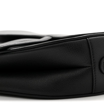 Christian Dior Grained Calfskin Saddle Bag Black 10 of 10