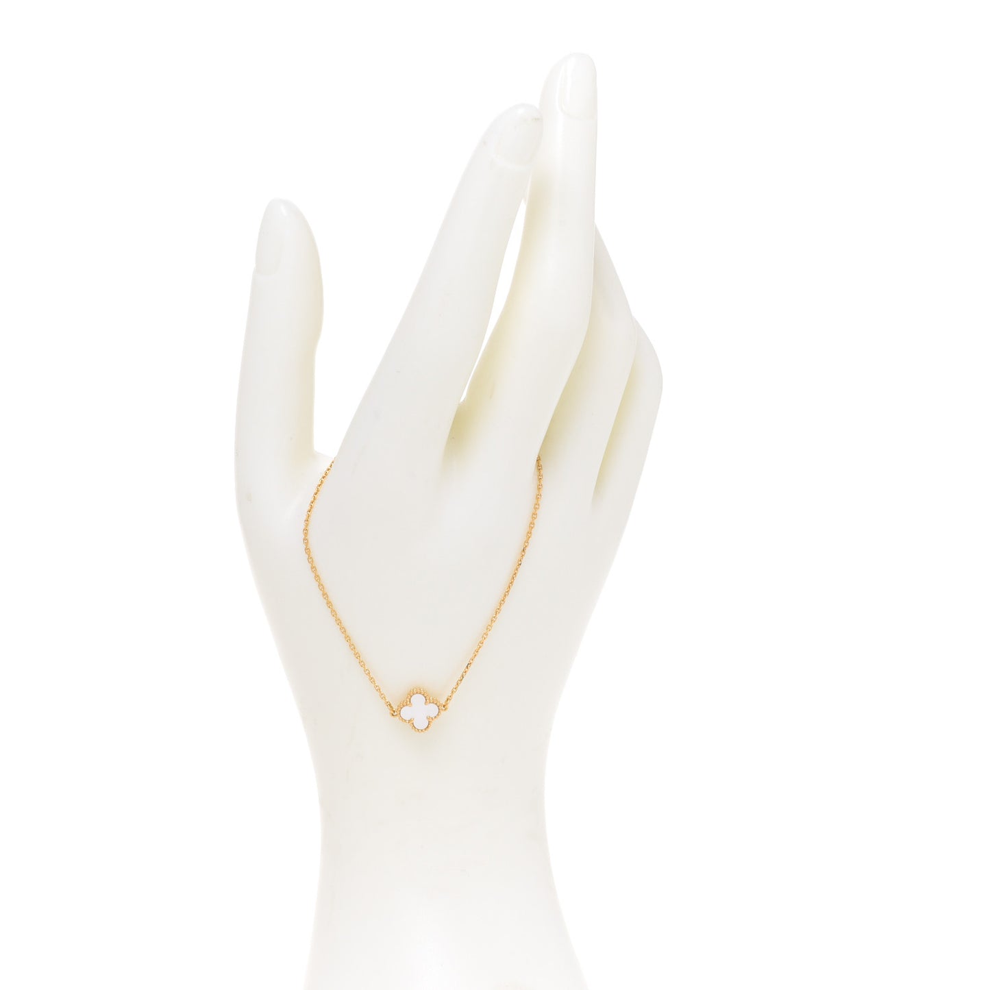 18K Yellow Gold Mother of Pearl Sweet Alhambra Bracelet