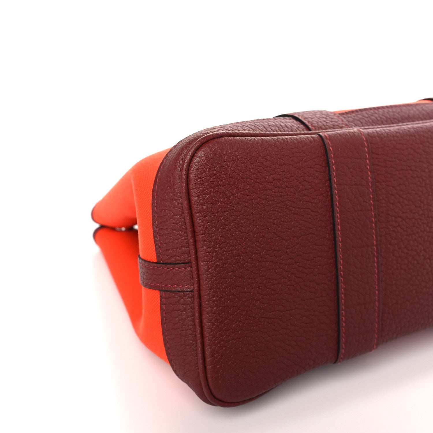 Hermes Toile Militaire Negonda Garden Party Tote 30 Orange Mecano Rouge H 8 of 9