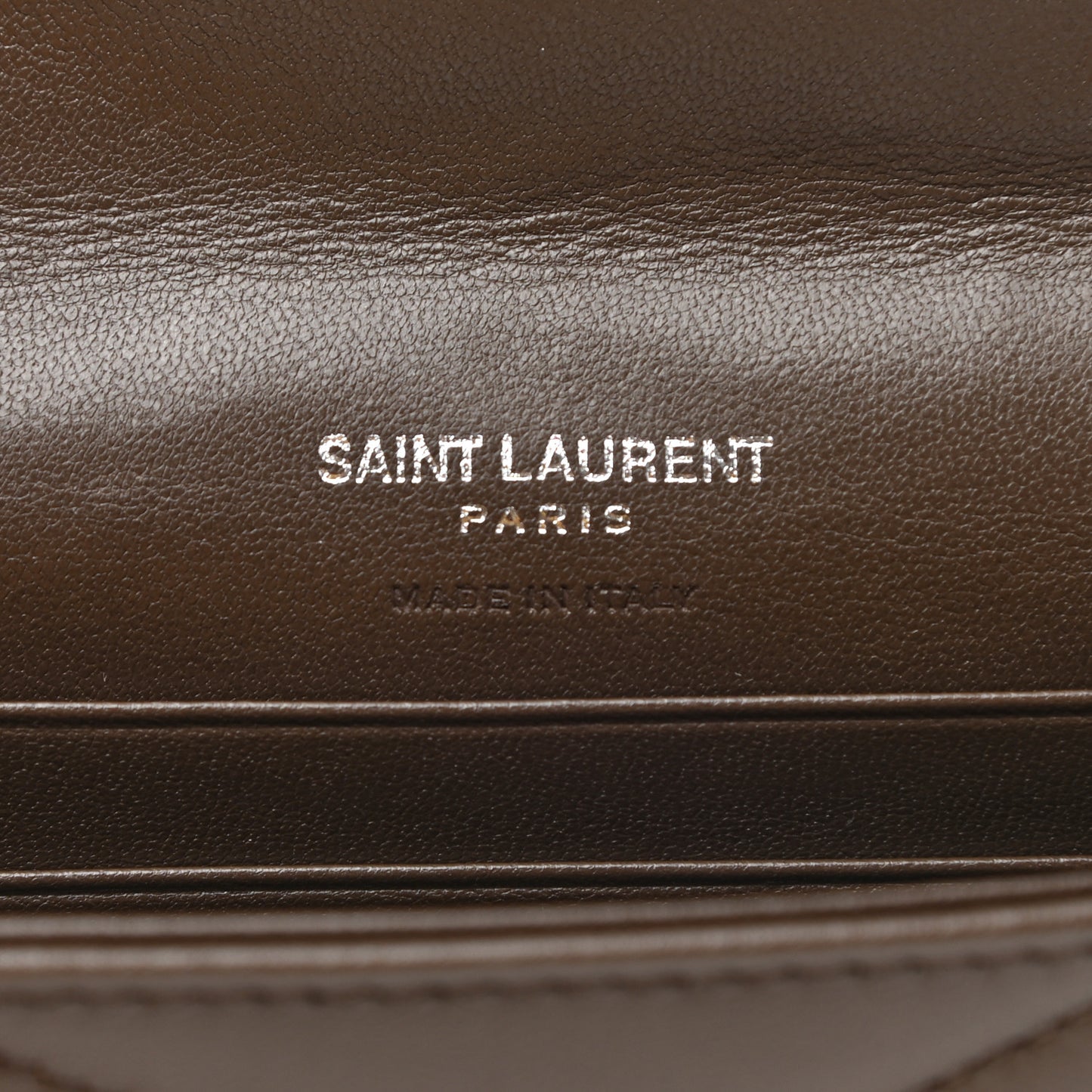 Lambskin Y Quilted Monogram Small Loulou Envelope Wallet Faggio