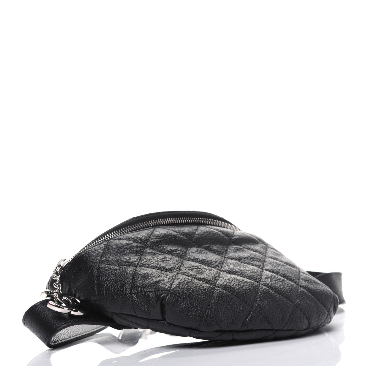Chanel Grained Calfskin Quilted Waist Belt Bag Black 4 of 11