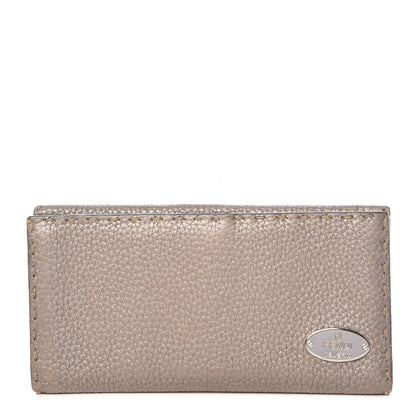 Fendi Cuoio Romano Selleria Continental Wallet Peltro 1 of 11