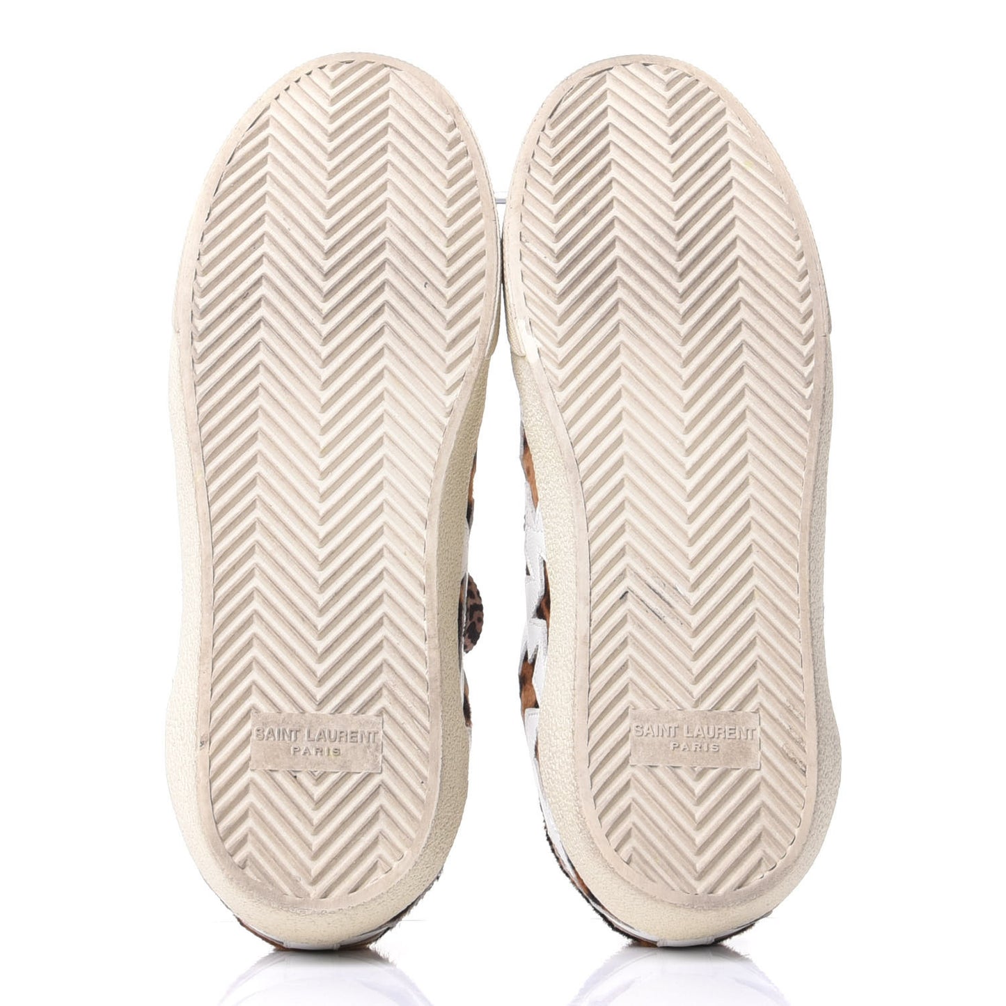 Calfskin Pony Hair Star Court Sneakers 38 White