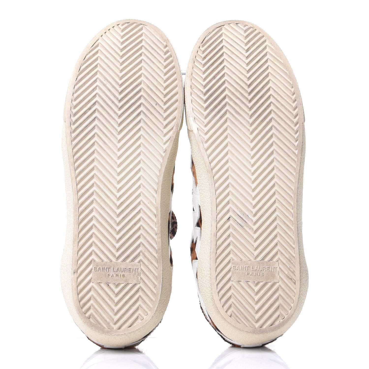 Saint Laurent Calfskin Pony Hair Star Court Sneakers 38 White 7 of 11