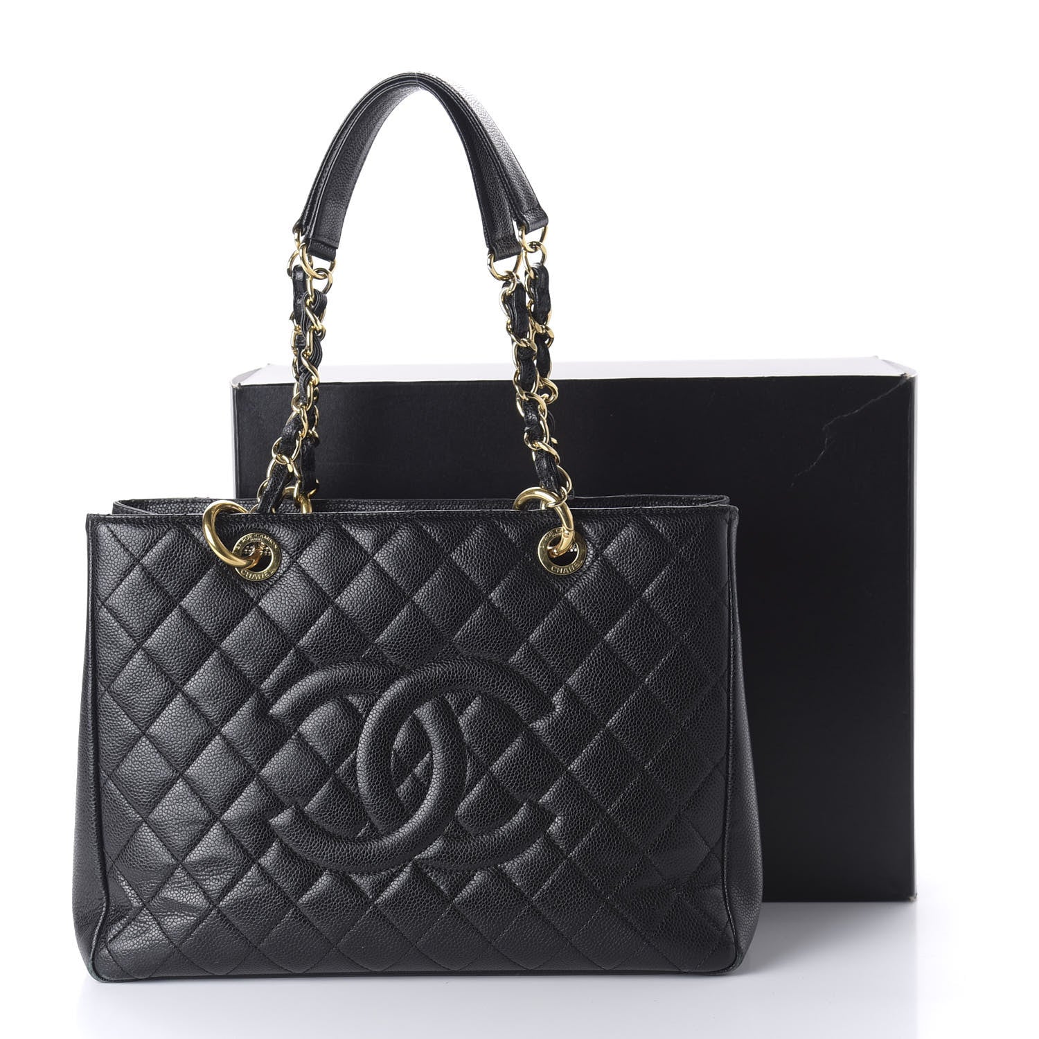 Chanel Caviar Quilted Grand Shopping Tote GST Black 11 of 12
