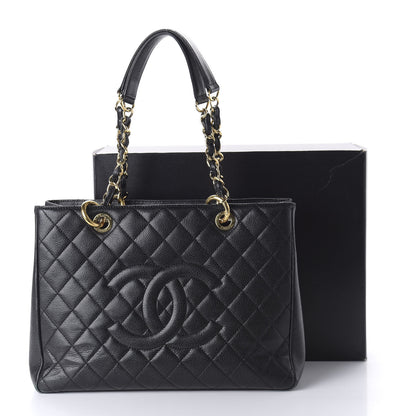 Chanel Caviar Quilted Grand Shopping Tote GST Black 11 of 12