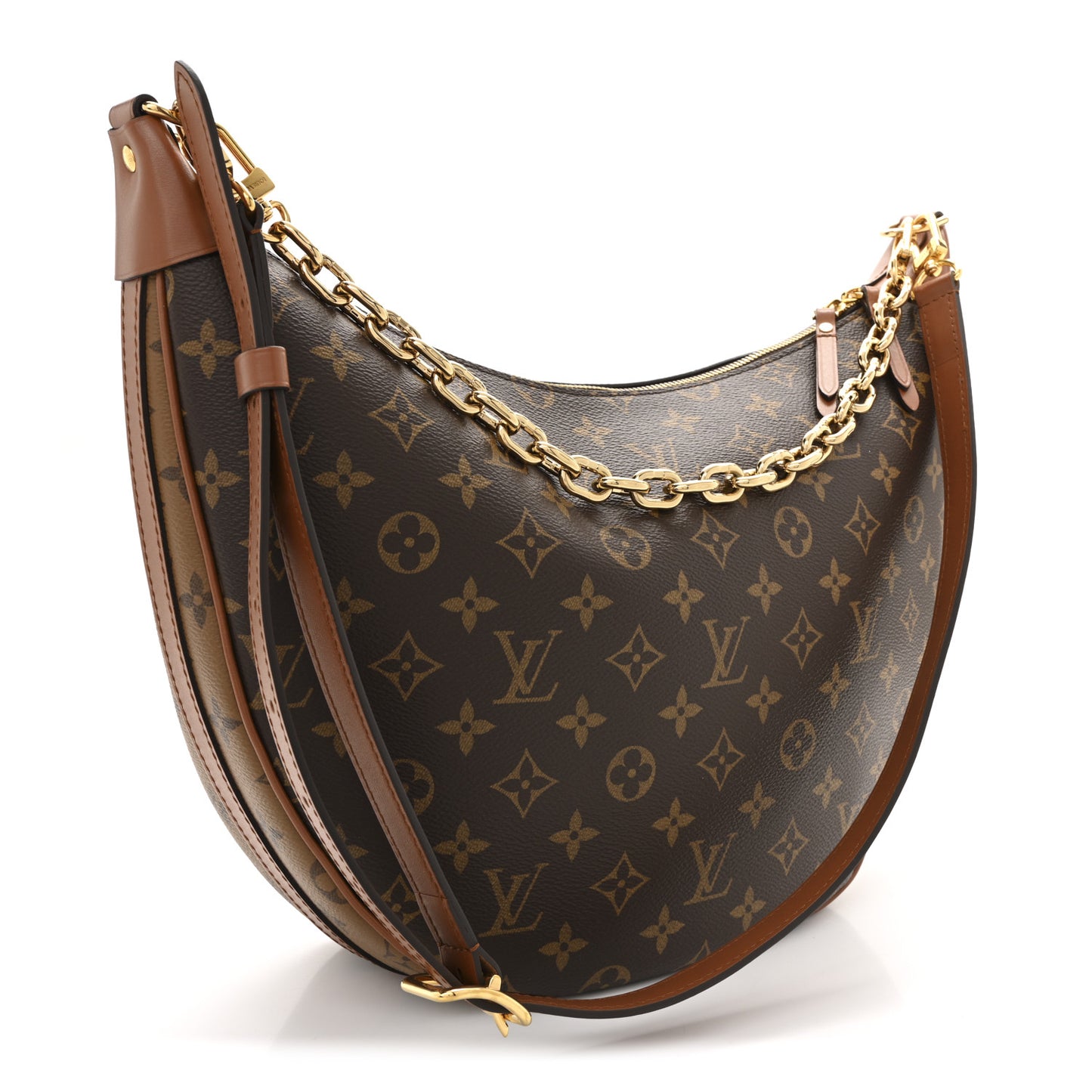 Reverse Monogram Loop Hobo
