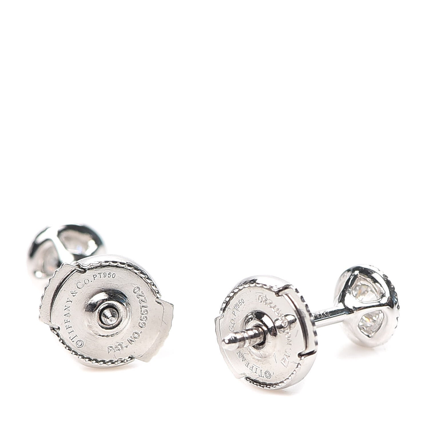 Tiffany Platinum Diamond .32ctw Soleste Earrings 3 of 5