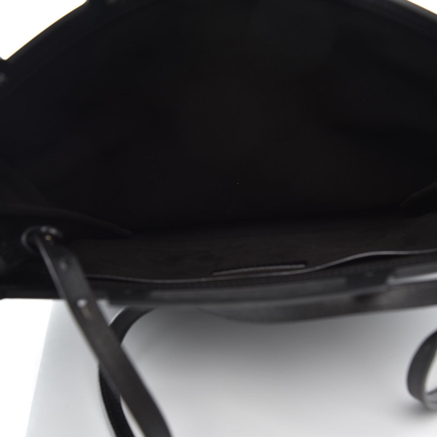 Textured Coated Canvas Bambi Print Medium Rave Tote Black