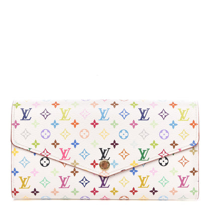 Louis Vuitton Monogram Multicolor Sarah Wallet NM White Litchi 1 of 7