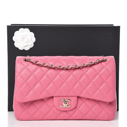 Chanel Caviar Quilted Jumbo Double Flap Pink 10 of 10