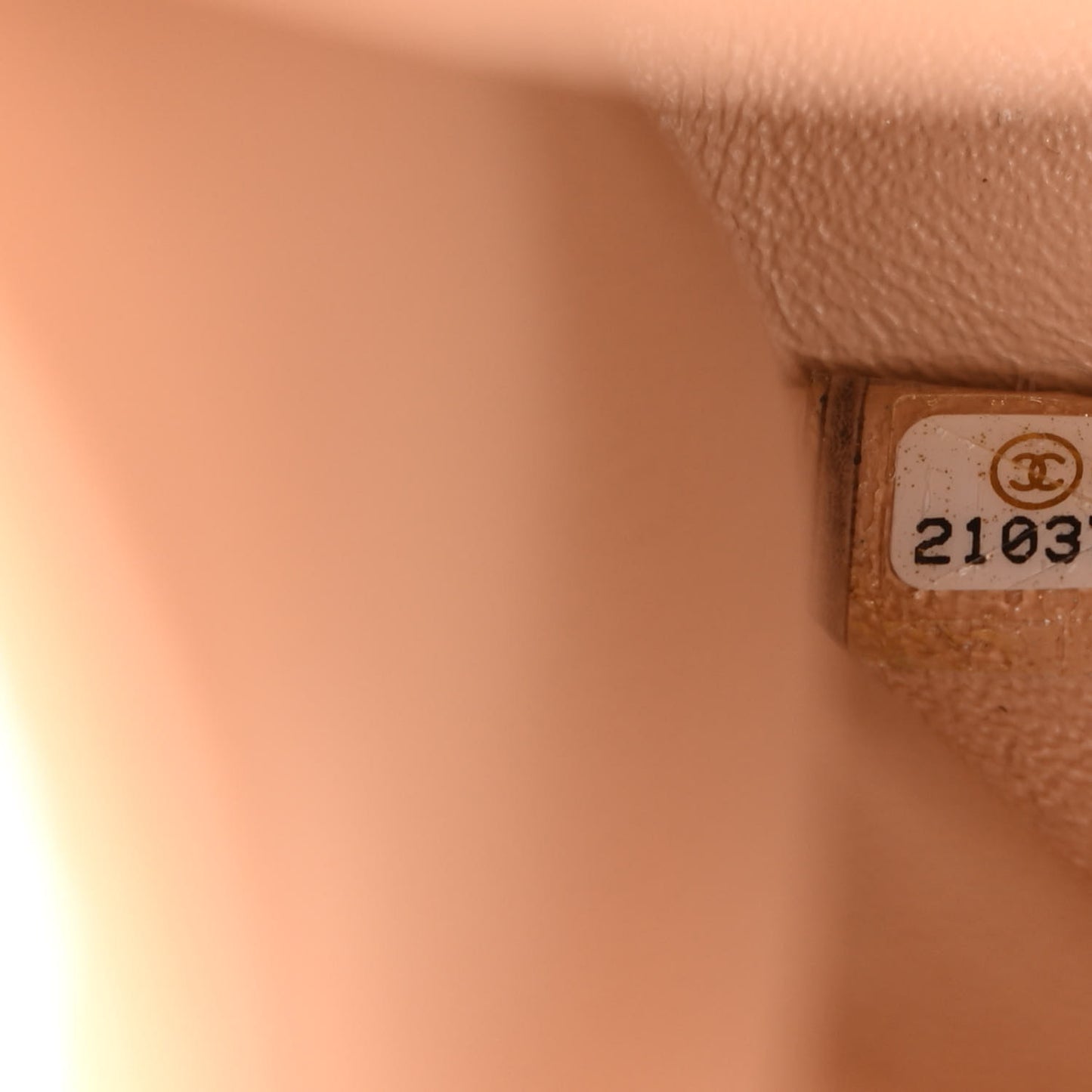 Patent Chevron Quilted Jumbo Double Flap Beige