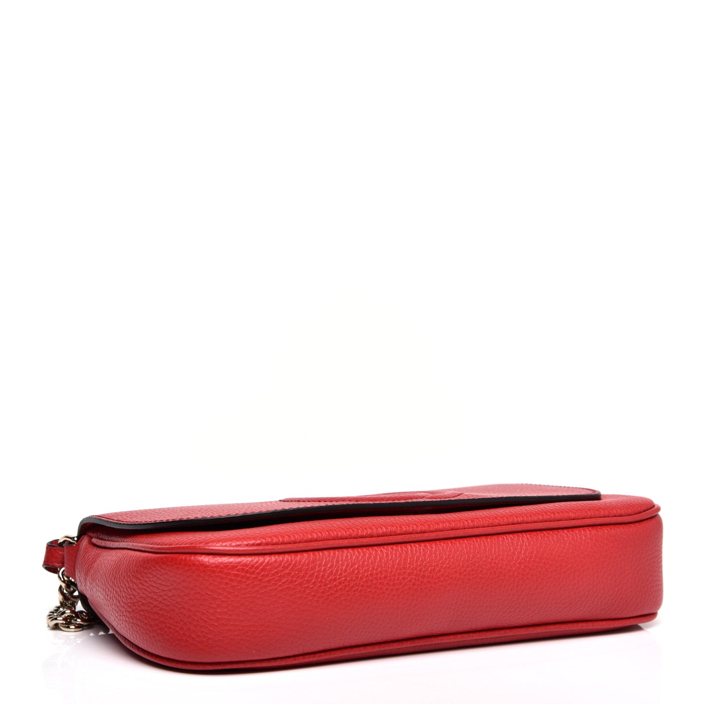 Pebbled Calfskin Medium Soho Flap Crossbody Vibrant Red