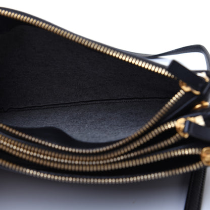 Celine Lambskin Small Trio Crossbody Bag Black 6 of 19